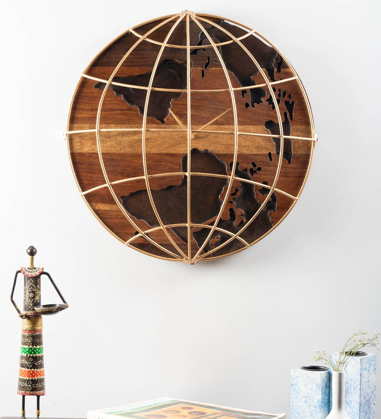 Rylan Brown Iron Novelty Wall Clock
