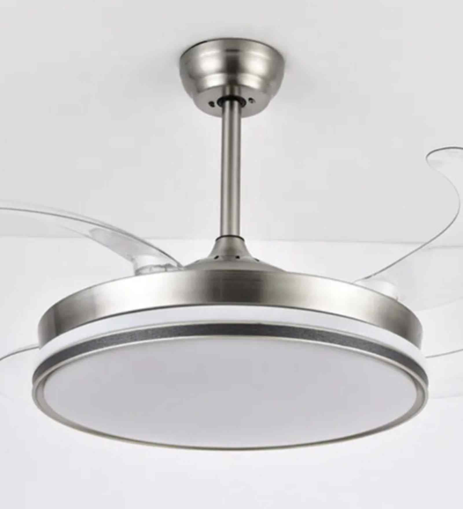 Ryna Smart Fan Chrome Metal + Acrylic , Google & Alexa Remote & App Control Ryna Smart Fan Chrome Metal + Acrylic , Google & Alexa Remote & App Control