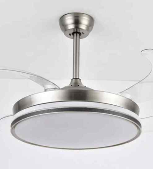 Ryna Smart Fan Chrome Metal + Acrylic , Google & Alexa Remote & App Control