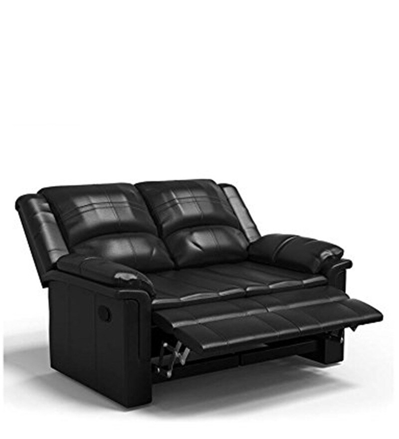 Buy Ryan 2 Seater Recliner In Black Colour By Forzza Online