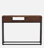 Rybnik Solid Wood Console Table In Walnut Finish