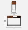 Rybnik Solid Wood Console Table In Walnut Finish