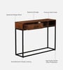 Rybnik Solid Wood Console Table In Walnut Finish