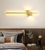Ryder 600mm Linear Wall Light Gold Body Dual Spot Modern Decorative Wall Lamp for Living Room Bedroom