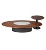 Ryleigh Metal Nesting Coffee Table Set in Brown Finish 