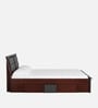 Ryouta Upholstered King Size Bed in Wenge Finish with Drawer Storage