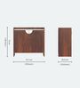 Ryuk 2 Door Shoe Cabinet In Brown Maple & White Color