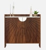 Ryuk 2 Door Shoe Cabinet In Brown Maple & White Color