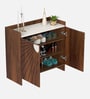 Ryuk 2 Door Shoe Cabinet In Brown Maple & White Color