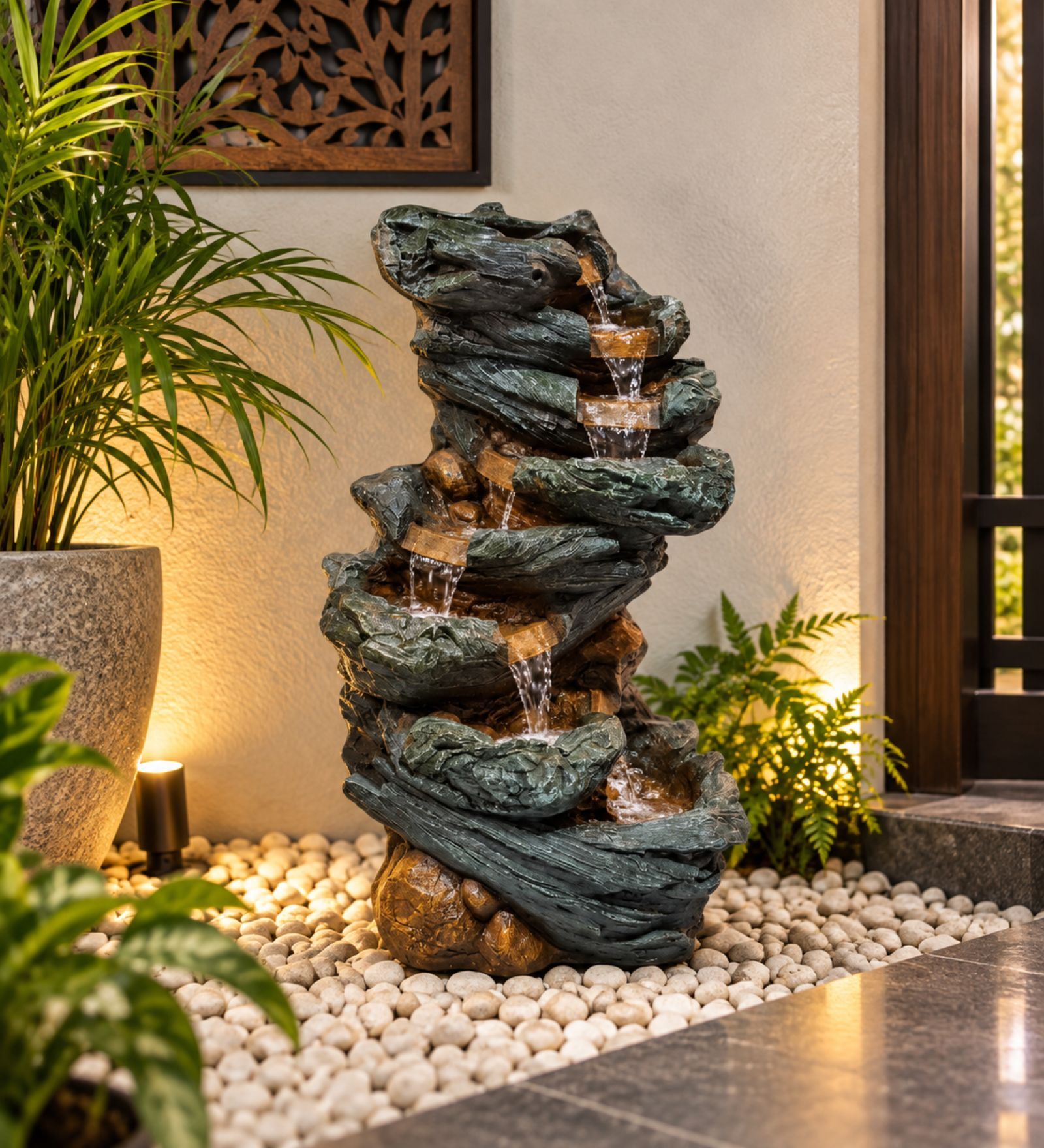 Emerald Cliff Water Fountain