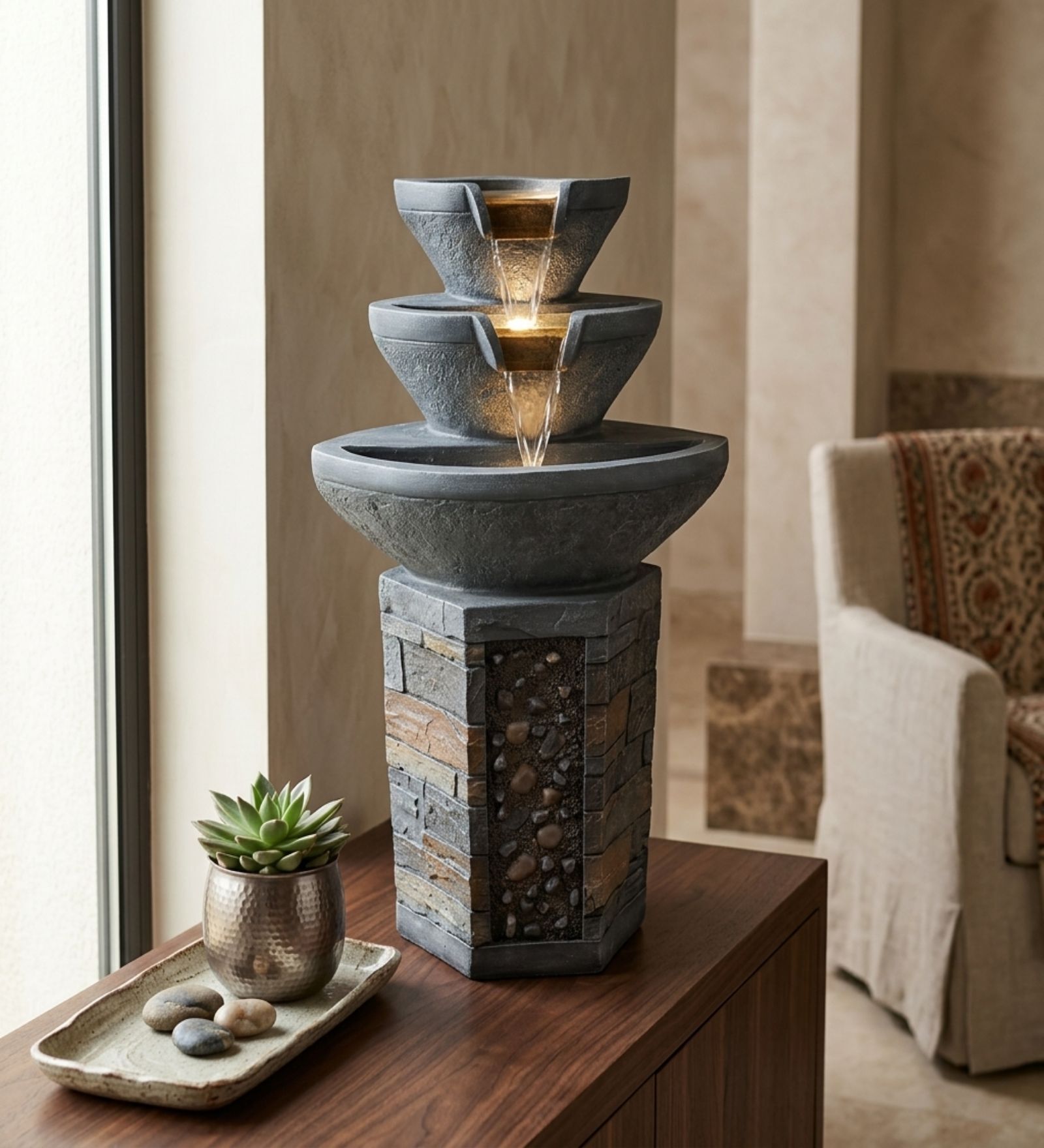 Regal Tiered Bowl Water Fountain
