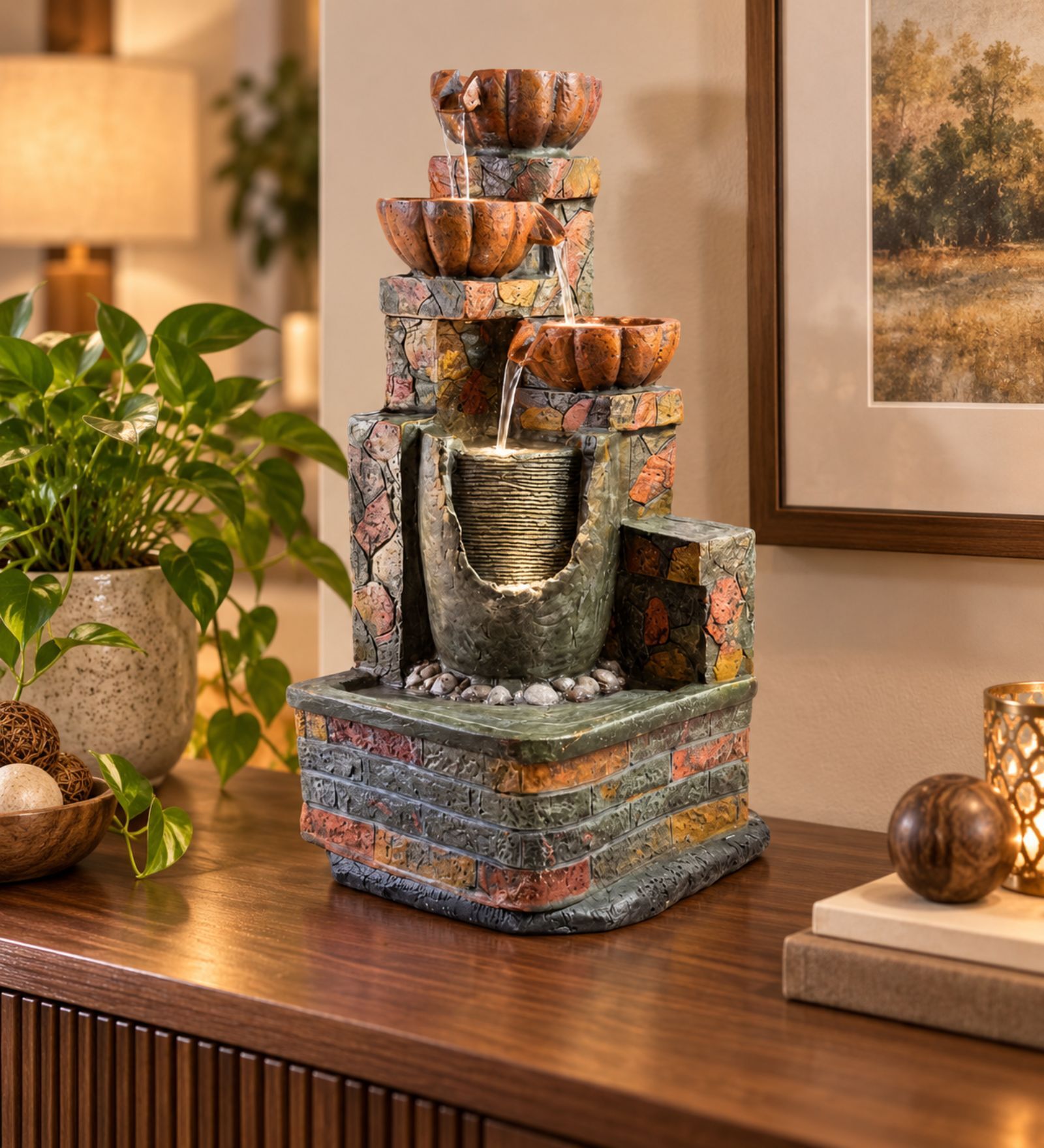 Royal Copper Cascade Water Fountain