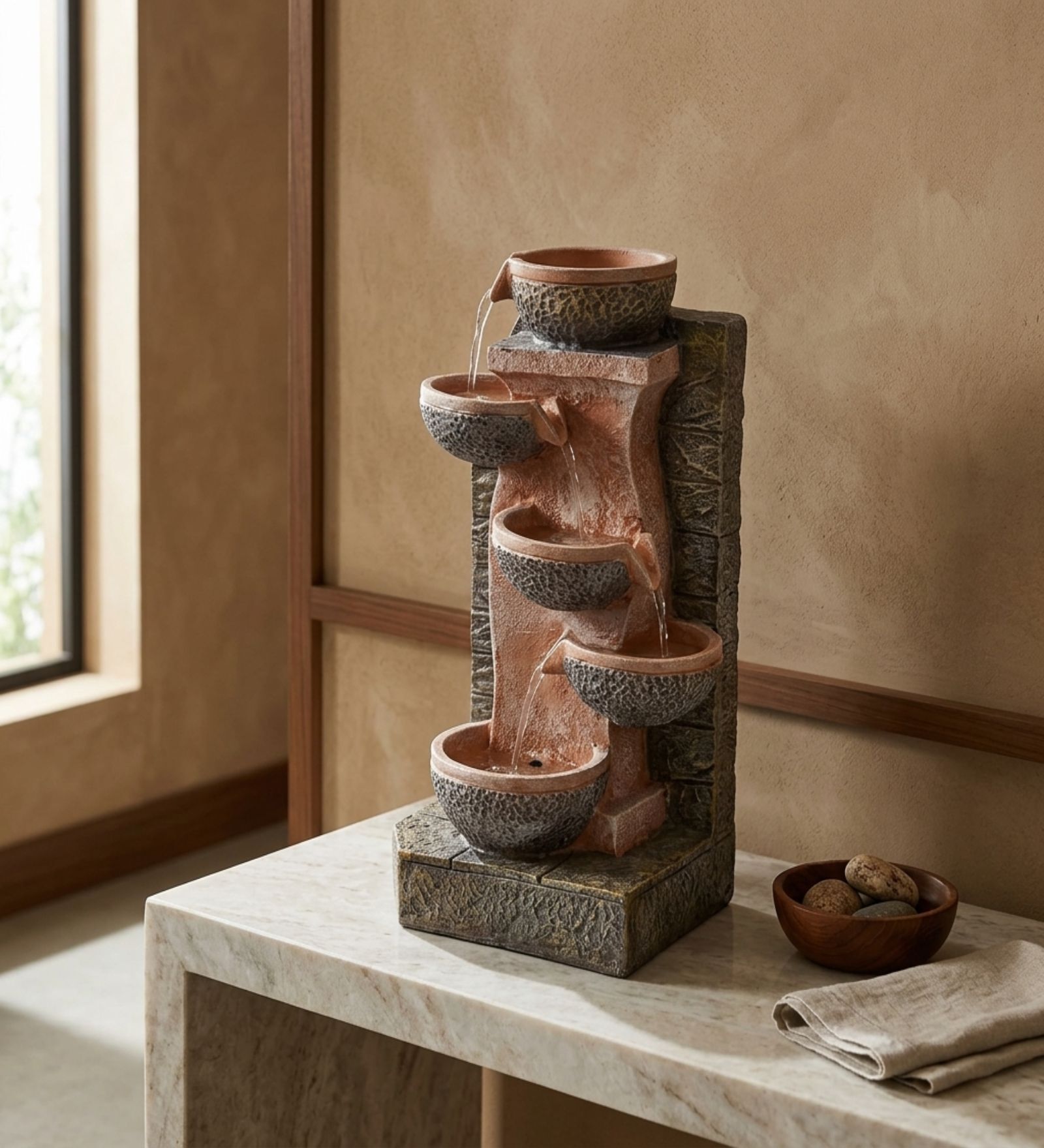 Zen Harmony Multi-Tier Cascading Tabletop Water Fountain/1