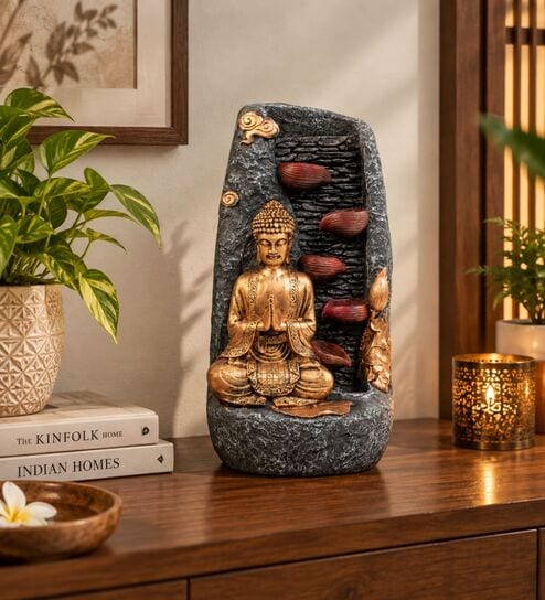 Golden Serenity Buddha Cascading Tabletop Water Fountain/2