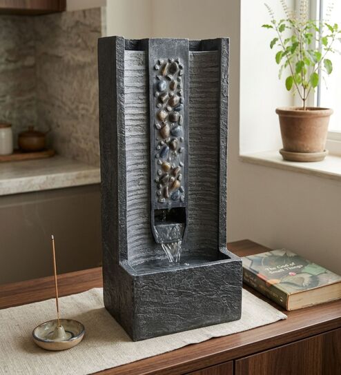 Silver Leaf Waterfall Fountain
