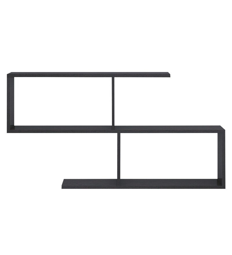 Buy S Shape Engineered Wood Wall Shelf In Brown By Klaxon Online Modern Wall Shelves Wall