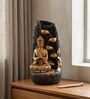 Golden Serenity Buddha Cascading Bowl Water Fountain