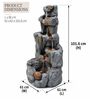 Mountain Spring Multi-Tier Water Fountain with LED Light