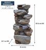 Rustic Stone Cascade Water Fountain