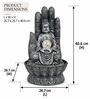 Serenity Palm Buddha Fountain with LED Crystal Ball
