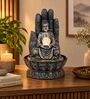 Serenity Palm Buddha Fountain with LED Crystal Ball