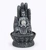 Serenity Palm Buddha Fountain with LED Crystal Ball