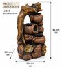 Woodland Cascade Water Fountain with Earthen Pot and Tree Trunk/1