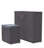 S29 Shoe Rack with Seating in Grey Finish