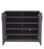 S29 Shoe Rack with Seating in Grey Finish