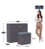 S29 Shoe Rack with Seating in Grey Finish