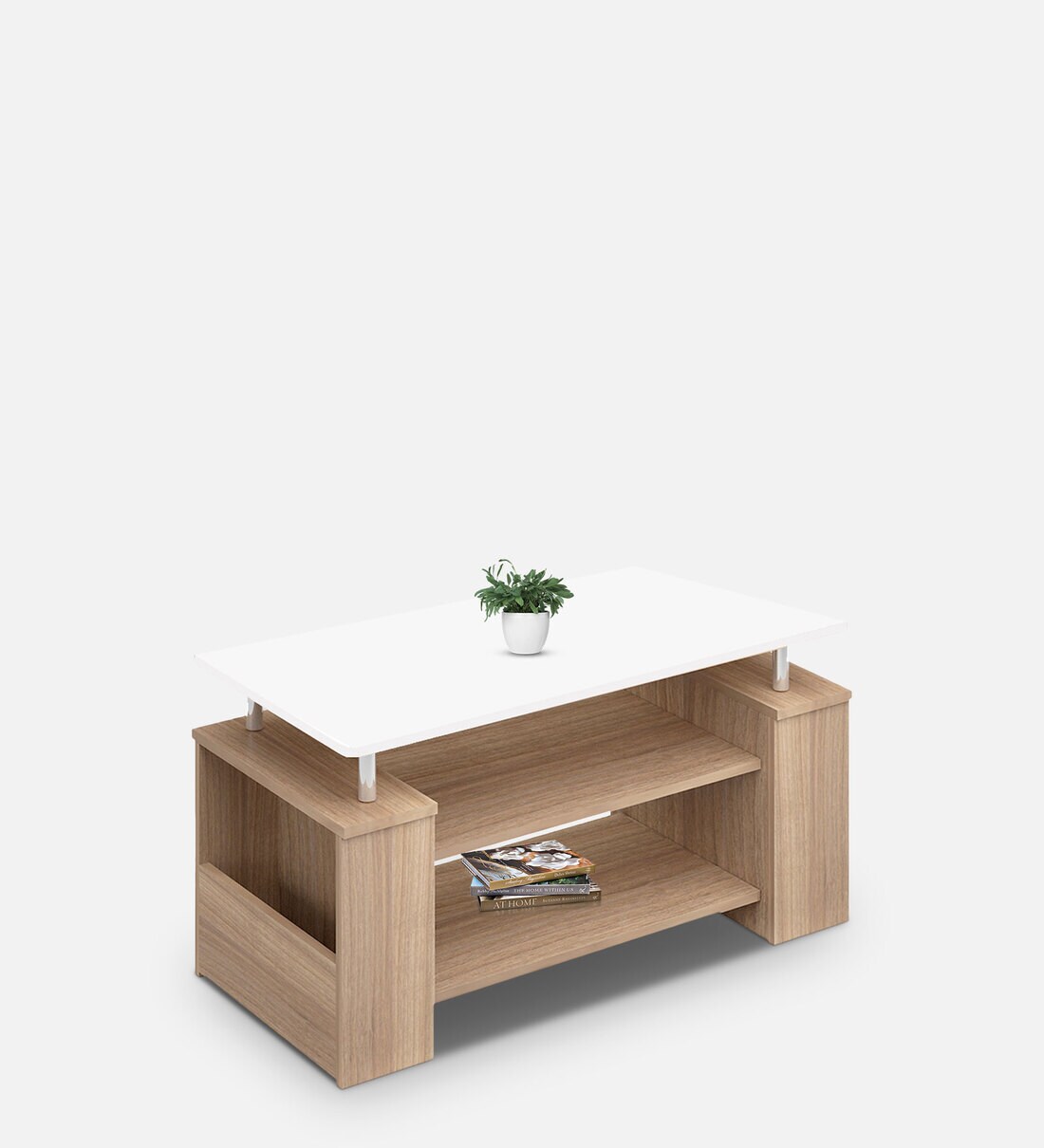 Buy Sage Coffee Table In Urban Teak With Frosty White Colour Online