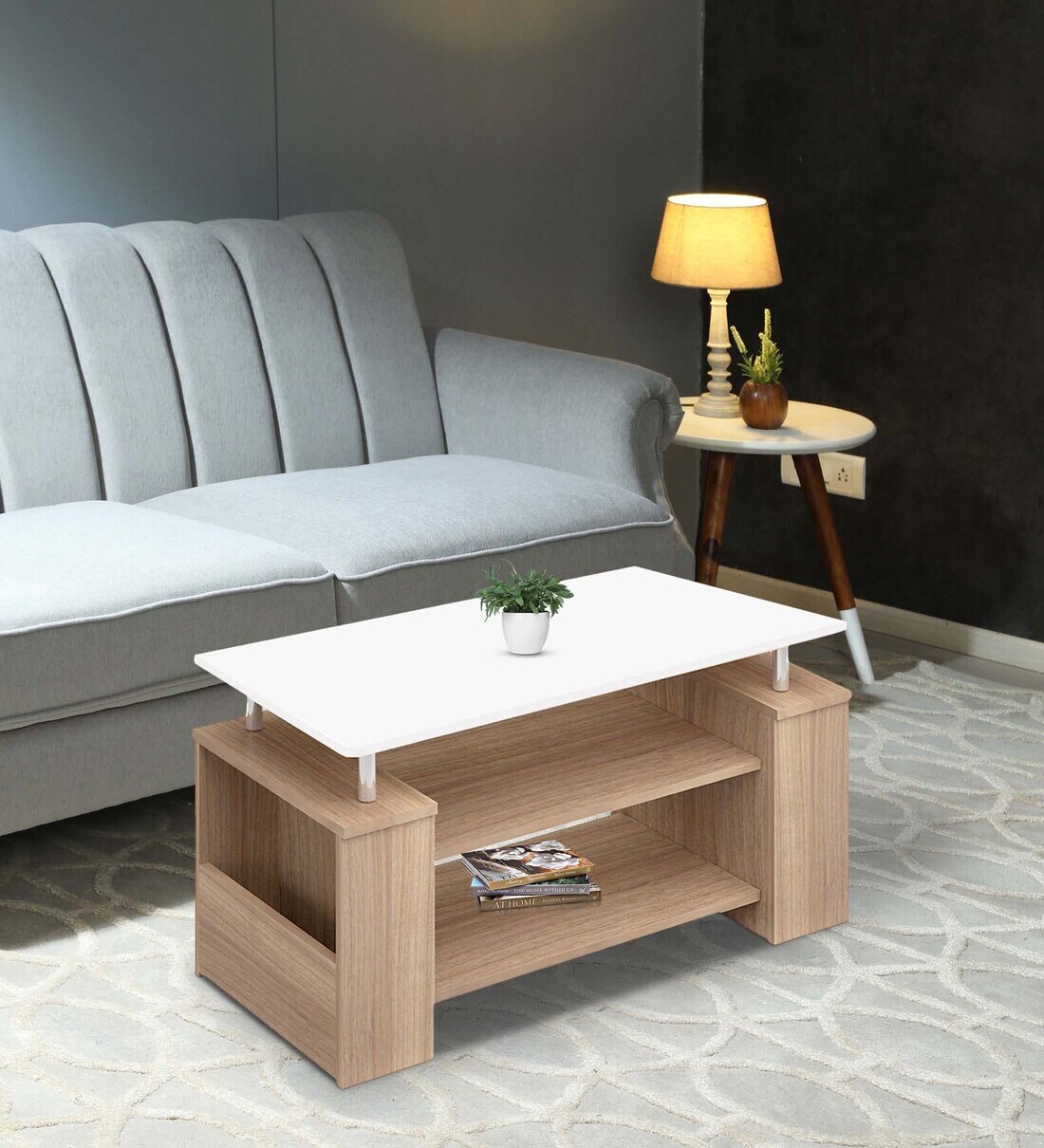 Buy Sage Coffee Table In Urban Teak With Frosty White Colour at 25 OFF