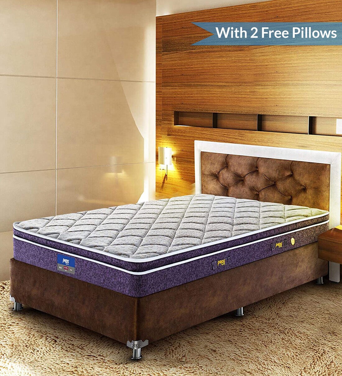 Buy Sanibel Reversible 6 inch Spring King Size Mattress in Blue Colour