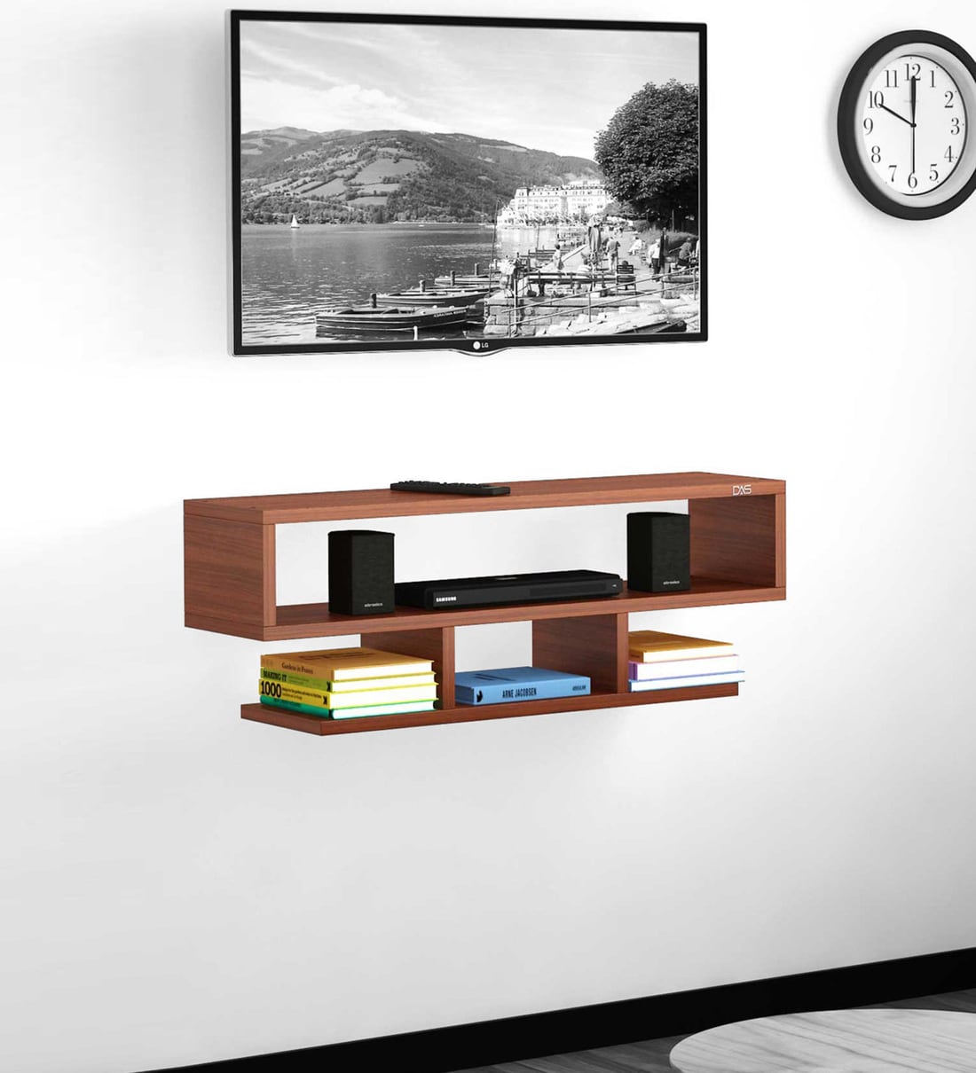 tv stand wood wall