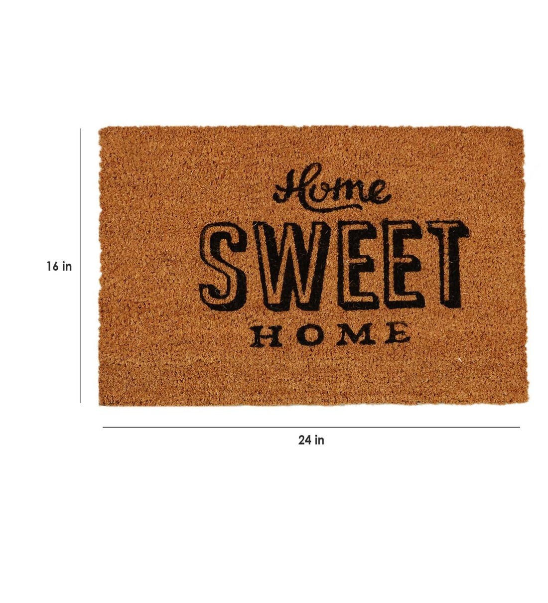 Buy Brown Slogan Coir 48 x 16 Inches Anti Skid Door Mat by Onlymat