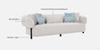 Salford Boucle Fabric 3 Seater Sofa in Snow White Colour