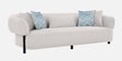 Salford Boucle Fabric 3 Seater Sofa in Snow White Colour