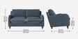 Sally Velvet 2 Seater Sofa in Oxford Blue Color