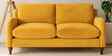 Sally Velvet 2 Seater Sofa in Turmeric Yellow Color