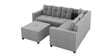 Samantha Fabric Corner Sofa in Light Grey Colour