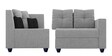 Samantha Fabric Corner Sofa in Light Grey Colour