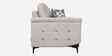 Sandora Velvet Fabric 2 Seater Sofa Set In Light Grey Colour
