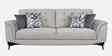 Sandora Velvet Fabric 3 Seater Sofa Set In Light Grey Colour