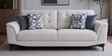 Sandora Velvet Fabric 3 Seater Sofa Set In Light Grey Colour