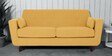 Santiago Fabric 3 Seater Sofa In Camel Yellow Colour