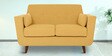 Santiago Fabric 2 Seater Sofa In Camel Yellow Colour