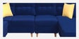 Santiago Fabric 6 Seater LHS Sectional Sofa with Ottoman in Blue Colour
