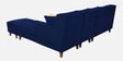 Santiago Fabric 6 Seater RHS Sectional Sofa with Ottoman in Blue Colour