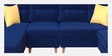 Santiago Fabric 6 Seater RHS Sectional Sofa with Ottoman in Blue Colour