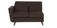Santiago Fabric LHS Sectional Sofa (2 + Lounger) In Chestnut Brown Colour